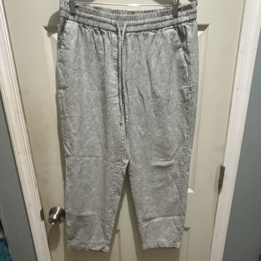 J.Crew Women's Size 14 Gray Jogger Pants Drawstring Elastic Waist Casual Lounge